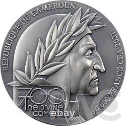 The Divine Comedy Inferno Dante Alighieri 1 kilo Silver Coin CFA Cameroon 2021