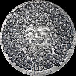 The Divine Comedy Inferno Dante Alighieri 1 kilo Silver Coin CFA Cameroon 2021