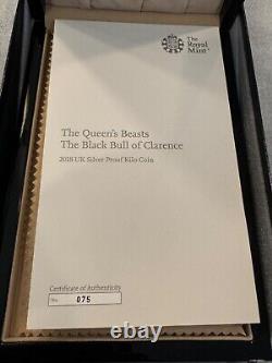 The Queen's Beasts The Black Bull of Clarence 1 Kilo Silver Proof Coin