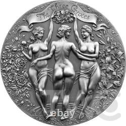 Three Graces Celestial Beauty 1 kilo Antique finish Silver Coin Cameroon 2022