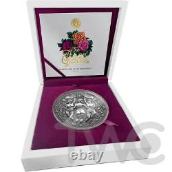 Three Graces Celestial Beauty 1 kilo Antique finish Silver Coin Cameroon 2022