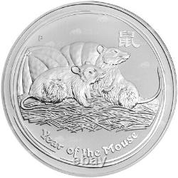 1 KG De 2008 Année Lunaire De La Souris Silver Coin