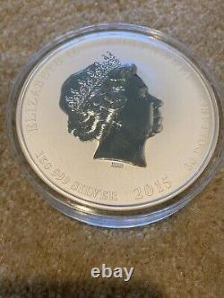 1 KG Kilo 2015 Perth Mint Lunar Année De La Chèvre Argent Coin Bu En Capsule 32 Oz