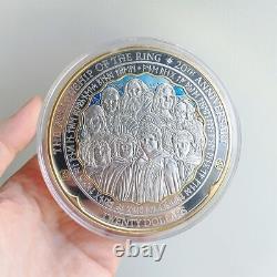 1 Kg Argent Le Seigneur des Anneaux 20e Anniversaire Pièce des Neuf Compagnons