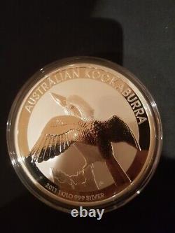 1 Kilo 2011 Perth Mint Kookaburra Silver Coin. Comme Nouveau Dans La Capsule
