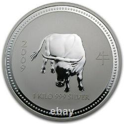 1 Kilo KG 2009 Perth Lunar Ox Silver Coin