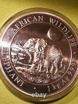 1 Kilo Silber Münze Somalie Elefant 2011 Erstausgabe Rar