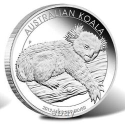 1 Kilo d'argent 999 Perth Mint 2012 Australian Koala Bullion Investisseur Pièce de monnaie