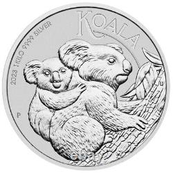 1 Kilogramme d'argent de pureté 9999, pièce de monnaie de bourse Koala australien de la Monnaie de Perth 2023.