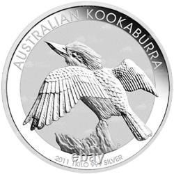 1 kilo 2011 Pièce d'argent Kookaburra Australien Perth Mint