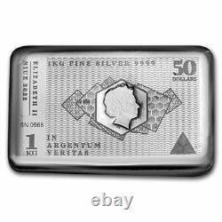 1 kilo de barre de pièce d'argent 2022 Note d'argent de Tokelau (Pressburg) SKU#249046