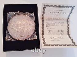 1989 Washington Mint Aigle Géant KILO de 2.2 lb en argent pur Épreuve 4 dans une boîte avec certificat d'authenticité