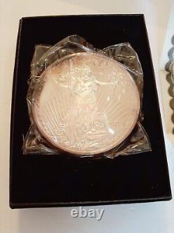 1989 Washington Mint Géant KILO EAGLE 2,2 lb Preuve d'argent pur 4 dans une boîte avec COA