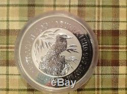 1992 1 Kilo D'argent En Australie Kookaburra. 999 Silver Coin Bullion 32,15 Troy Oz