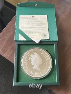 1995 1 kg d'argent Australian Perth Mint Kookaburra Kilo
