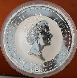 1995 P Australie 30 Dollars Km # 271 999 Fin Argent 1 Kilo Kookaburra Coin Bu