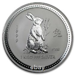 1999 Australie 1 kilo d'argent Année du Lapin BU SKU #9039