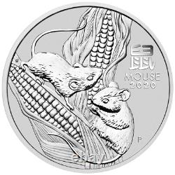 1kilo Lunar Silver Coin 2020 Année De La Mouse Série 3