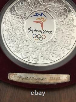 2000 Australie 1 Kilo Proof Silver Sydney Olympics Coin. 999 Amende (avec Boîte Et Cao)