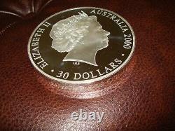 2000 P $30 AUD 1 Kilo. 999 Argent Australien Perth Colorisé Jeux Olympiques de Sydney