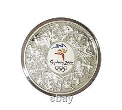 2000 P $30 AUD 1 Kilo. 999 Argent Australien de Perth Colorisé Jeux Olympiques de Sydney CCE