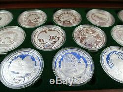 2000 Sydney Olympic $ 5 Preuve Argent 16 Collection Coin. 2 Kilos Article Lourd