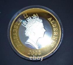 2002 Alderney Golden Jubilee £50 Cinquante Livre D'argent Preuve Kilo Coin Rare