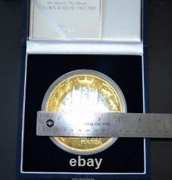 2002 Alderney Jubilé D'or De 50 Fifty Pound Kilo Silver Proof Coin