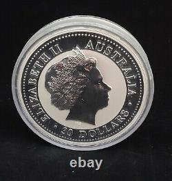 2002 Australienne Année Lunaire Du Cheval 1 Kilo Silver Coin Bu Série 1