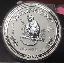 2004 $30 Australia Lunar Series I Année Du Singe 1 Kilo Argent Pièce