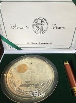 2004 $ 500 Hernando Pizarro 5 Kilo Silver Coin British Virgin Island