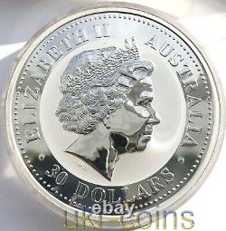 2004 Australie 30 $ Lunar I Année du Singe 1 Kilo Kg Pièce de monnaie en argent coloré BU