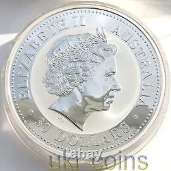 2004 Australie 30 $ Lunar I Année du Singe 1 Kilo Kg Pièce de monnaie en argent coloré BU