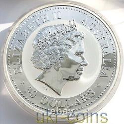 2004 Australie 30 $ Lunar I Année du Singe 1 Kilo Kg Pièce de monnaie en argent coloré BU