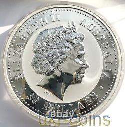 2004 Australie 30 $ Lunar I Année du Singe 1 Kilo Kg Pièce de monnaie en argent coloré BU