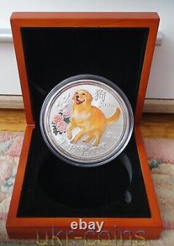 2006 Année lunaire de Niue de l'année du chien 1/2 kilo kg pièce de monnaie en argent coloré de la Monnaie d'Australie