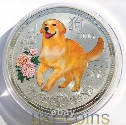 2006 Année lunaire de Niue de l'année du chien 1/2 kilo kg pièce de monnaie en argent coloré de la Monnaie d'Australie