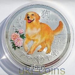 2006 Année lunaire de Niue de l'année du chien 1/2 kilo kg pièce de monnaie en argent coloré de la Monnaie d'Australie