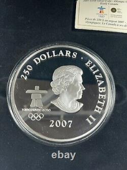 2007 Canada 250 $ Kilo Pièce d'argent Jeux olympiques Early Canada Mac's Spécial