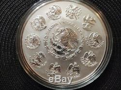 2008 Calendrier Aztèque 0,999 Argent Kilo B. U. $ 100 Coin Capsule En Plastique Prooflike