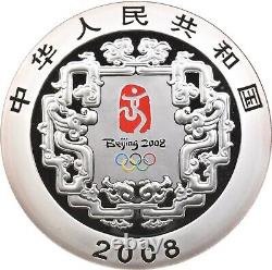 2008 Chine 300 Yuan Argent Pékin Jeux Olympiques 1 Kilo Pièce Avec OGP 4802