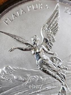 2008 Mexique 1 kilo Argent Libertad Épreuve Comme. 999 Pièce d'argent (avec boîte et COA)