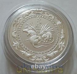 2008 Mongolie 3 Kilo KG Année De La Souris Lunar Rat Silver Proof Coin Ultra Rare