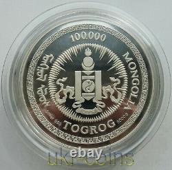 2008 Mongolie 3 Kilo KG Année De La Souris Lunar Rat Silver Proof Coin Ultra Rare