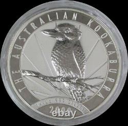 2009 Argent Australie 30 $ 1 Kilo Kookaburra Prooflike Coin 32,15 Oz Dans La Gélule