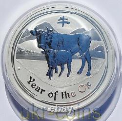 2009 Australie Lunar II Année du Bœuf $15 Dollar Perth 1/2 Kilo Pièce d'Argent