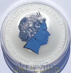 2009 Australie Lunar II Année du Bœuf $15 Dollar Perth 1/2 Kilo Pièce d'Argent