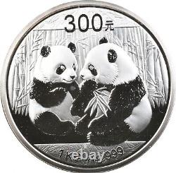 2009 Chine 300 Yuan Panda en argent commémoratif avec OGP Kilo 4506