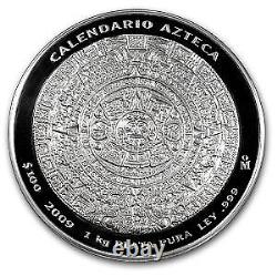 2009 Mexique 1 kilo Argent Calendrier Aztèque (Capsule uniquement)