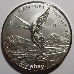 2009-mo Mexique Libertad 1 Kilo. 999 Fine Argent Superbe Gem Proof Like Coin Nice